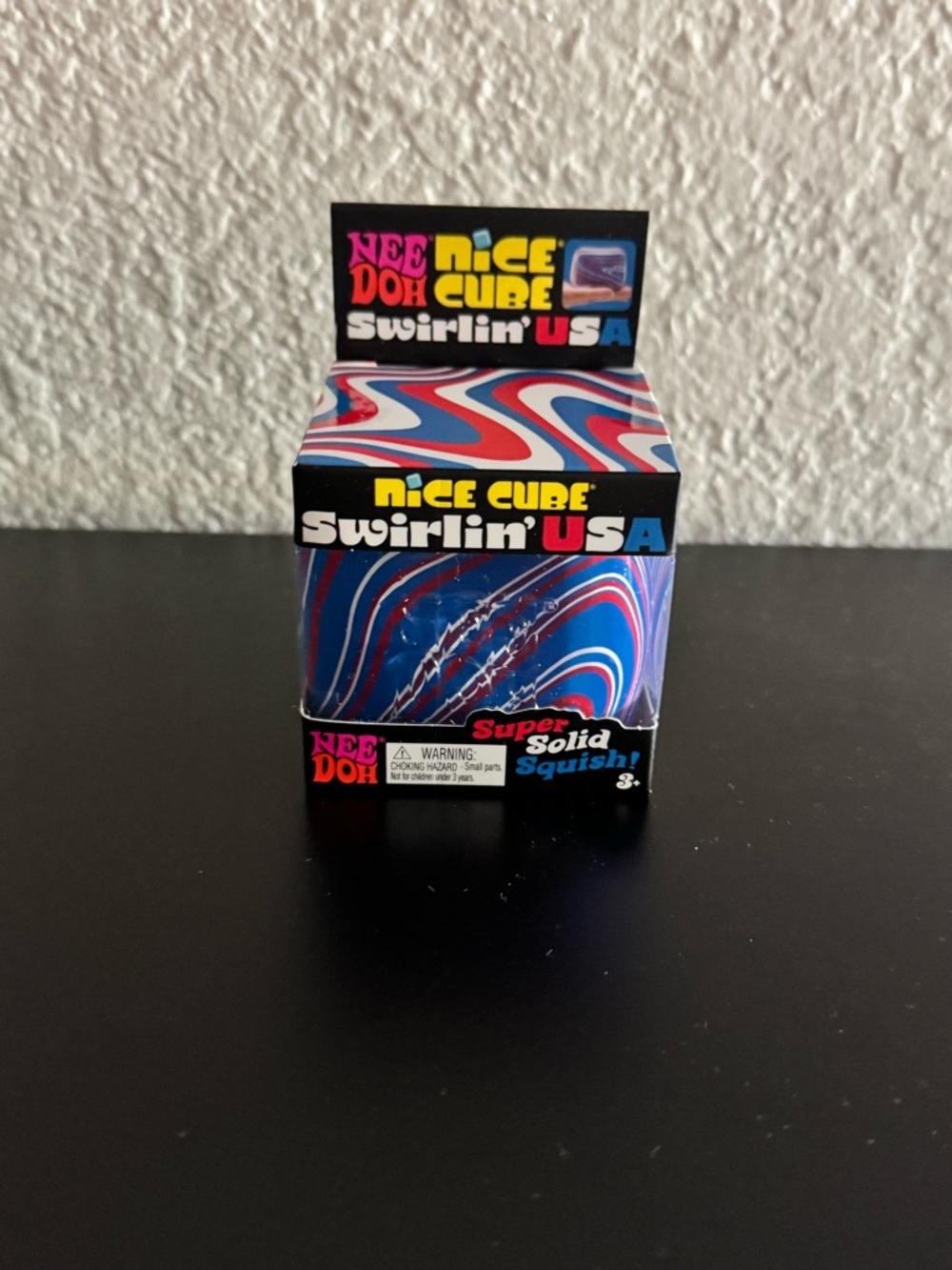 NeeDoh Nice Cube Swirlin' USA - Red, White & Blue Swirl